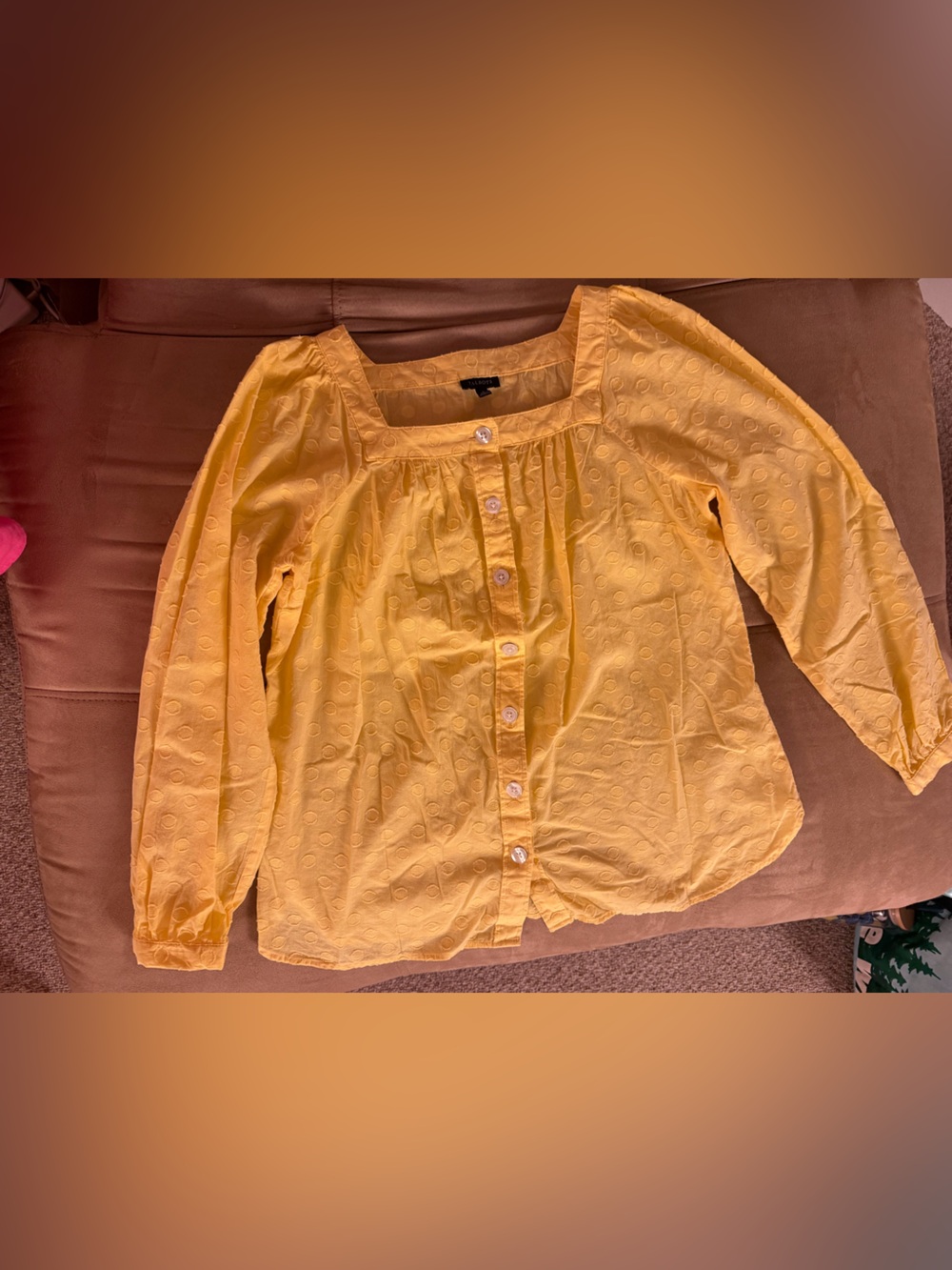 Women’s Polka Dot Sunshine Yellow Top